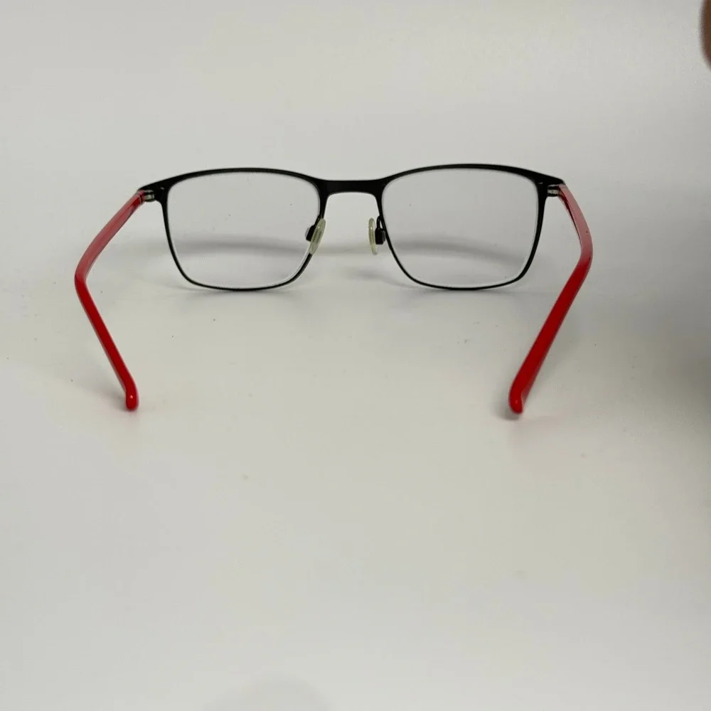 Nifties NI8480 6031 Eyeglasses Black Red Rectangular Frames 48-18-140 AL